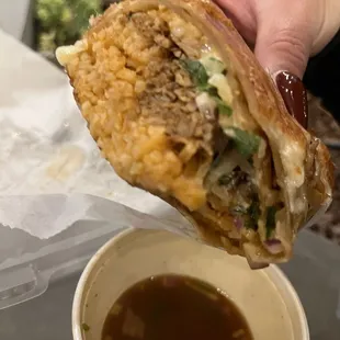Birria Burrito &amp; Consommé