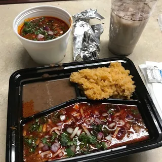 Birria Plate w/ Rice & Beans