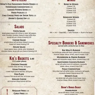 Menu Page 1