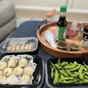 Bryan&apos;s Xiao Long Bao, Edamame and Six Pan Fried Chicken Dumpling!