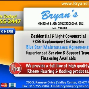 Bryan's Heating & Air Conditioning
