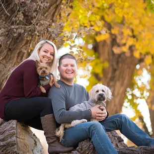 Family photo with pets by Bryan's Photography