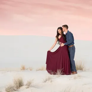 Engagement session at White Sands by Bryan's Photography