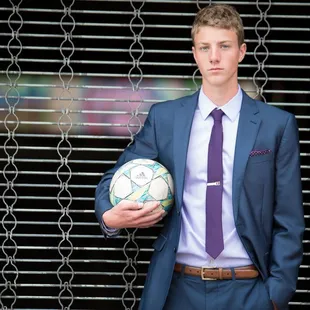 Soccer photo senior photo by Bryan's Photography