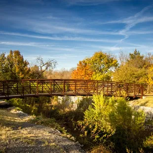 A beautiful bridge at nearby E.C. Hafer Park.
