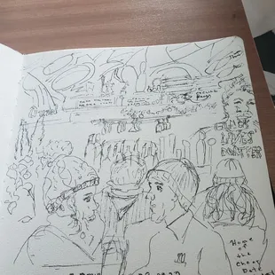 Too cold to sketch outdoors. So enjoyed breakfast at Bryant Lake Bowl with a sketch.