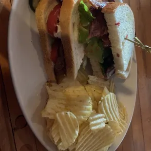 BLT sandwich was pretty good lots of bacon