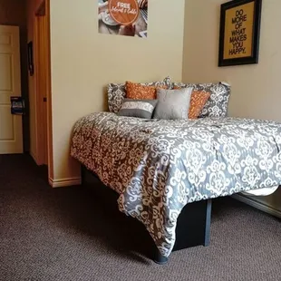 Fully furnished, full size beds, and decent size rooms!