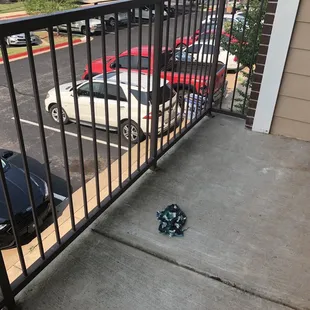 Used underwear found on the balcony.