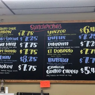 Sandwich Board - all delicious!