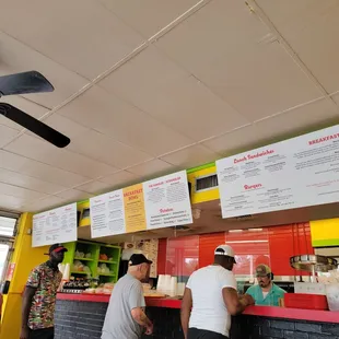 customers at the counter