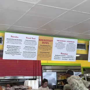 the menus of the restaurant