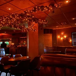 the bar and dining area