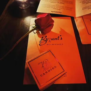 Chocolates and a rose