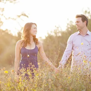 Engagement photo of Greg and Amanda by Ashley Bee Photography. Their backyard wedding was one-of-a kind!