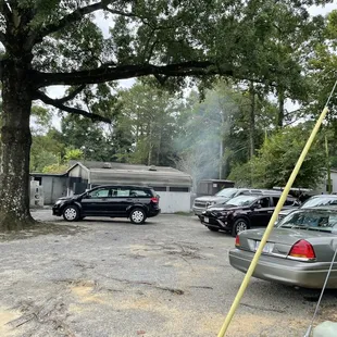 cars parked in a parking lot