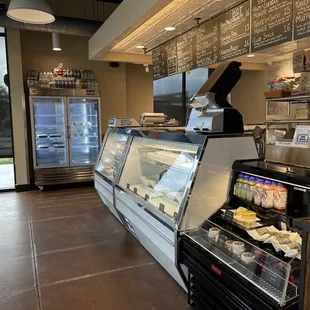 Deli area with display cases