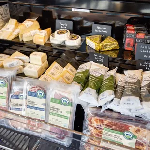 a variety of cheeses