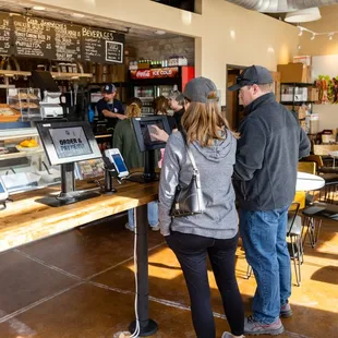 customers at the counter