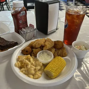 Catfish special with chocolate pie. Yum!