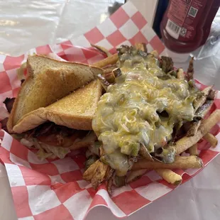 BLT with green chili cheese fries