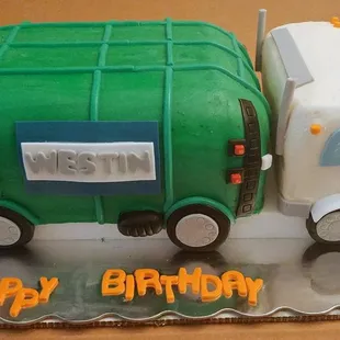 Garbage Truck Cake.