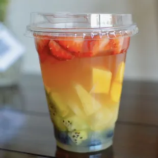 Seasonal rainbow iced tea