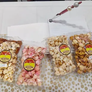 We brought table cloth, guest book, and party favors