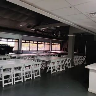 We will use this area in front of the stage, too