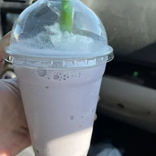 Taro Boba Smoothie. It's delicious and I would highly recommend any and everybody to try it!