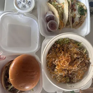 Mexican Caesar Salad Tacos Memphis burger