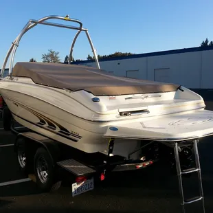 Custom swimplatform installed by Brian, owner of BT Marine