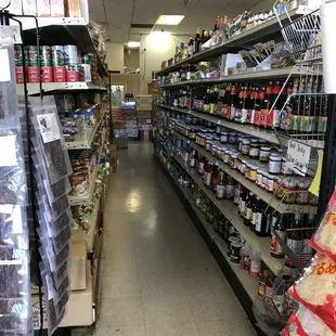 the aisle of a grocery store