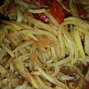 Papaya Salad with 9 peppers. Didn't like it unfortunately.