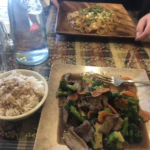 Beef Broccoli and BT Yakisoba