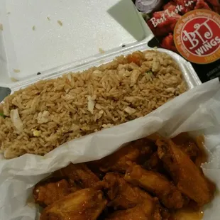 10 piece mild with chicken fried rice