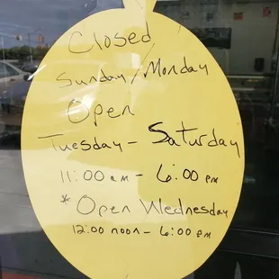 Their hours.