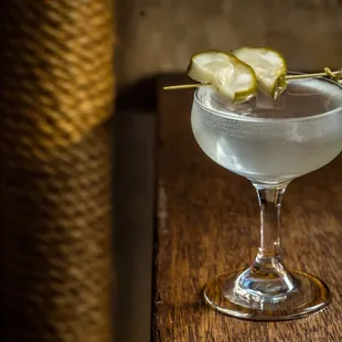 Dirty Pickle Martini at Bua