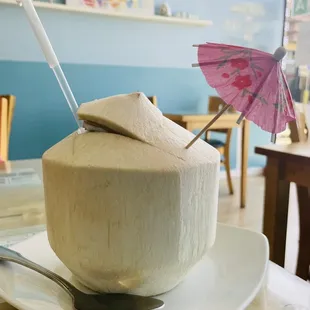 Cold refreshing coconut
