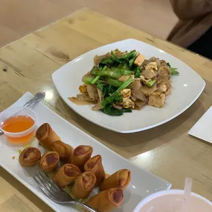 2 Egg Rolls, Pad See Ew Lunch Special