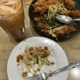 Som tam Papaya Salad with Crispy Catfish