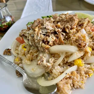 Fried rice with crabmeat