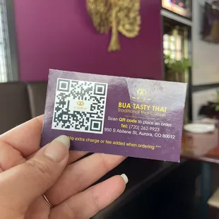 QR CODE for menu