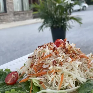 a salad on a plate