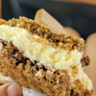 Chocolate chip ice cream sandwich