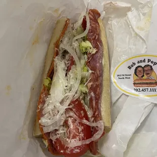 1/2 Bub's Italian Hoagie Sandwich