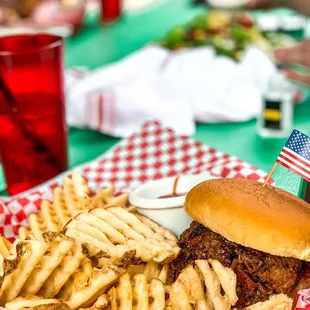 Chopped Brisket Sandwich