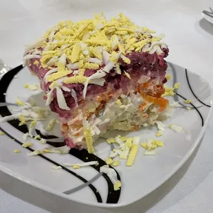 Potato salad with herring
