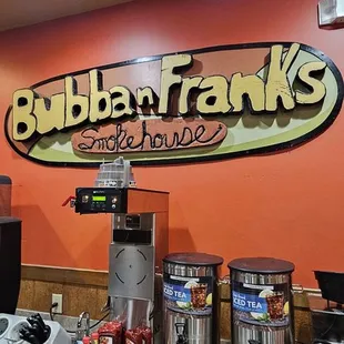 a counter with coffee machines