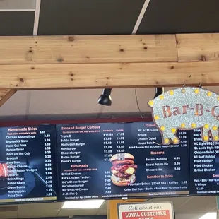 Huge menu
